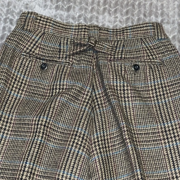 GAP Vintage Wool/Mohair Blend Lined Pants.  Size 8. Front pleats. Plaid. - Picture 10 of 14